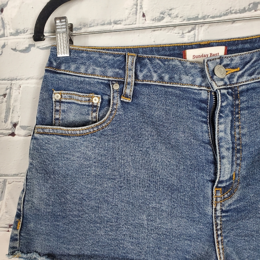 Sunday Best High Rise Denim Shorts - Picture 4 of 9